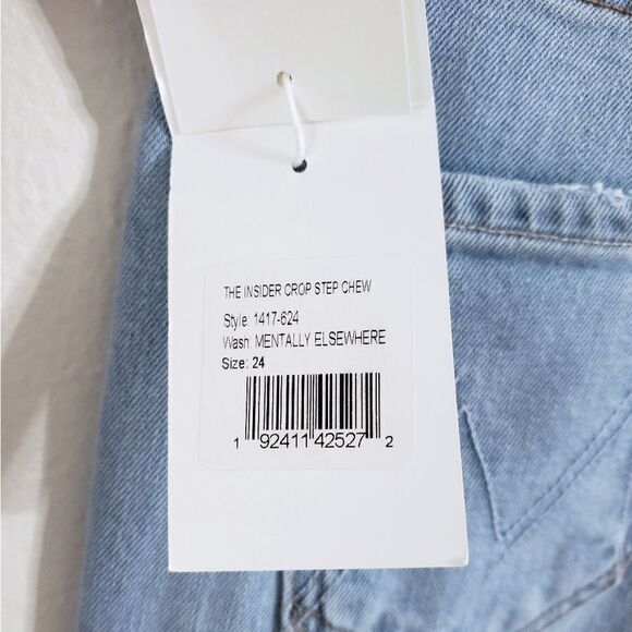 Mother The Insider Crop Step Chew Bootcut Ankle Jeans In Mentally Elsewhere Size - Picture 10 of 11